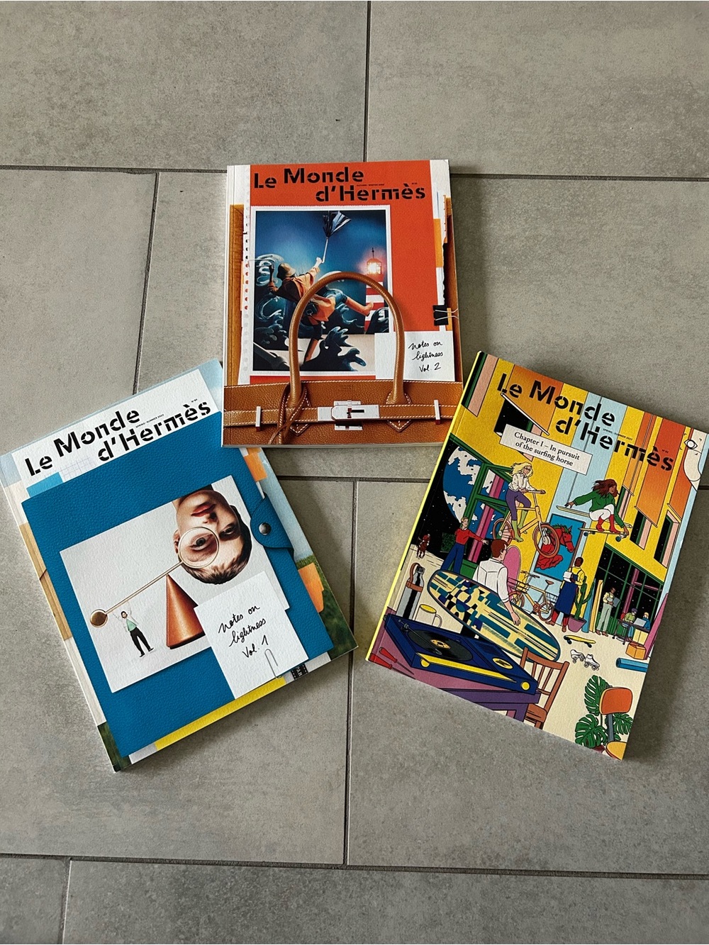 Hermes Le Monde d'Hermes Magazine Vintage Colorful Covers